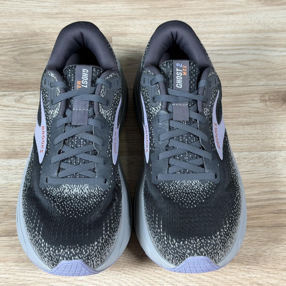 Brooks Ghost 2 Max Shoes Womens Size 8.5 Gray Purple Running Athletic Sneakers - Picture 4 of 10